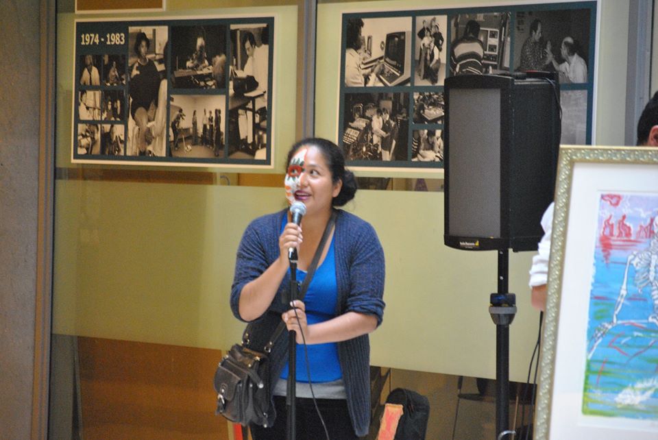 Poetry at the altar event -reciting